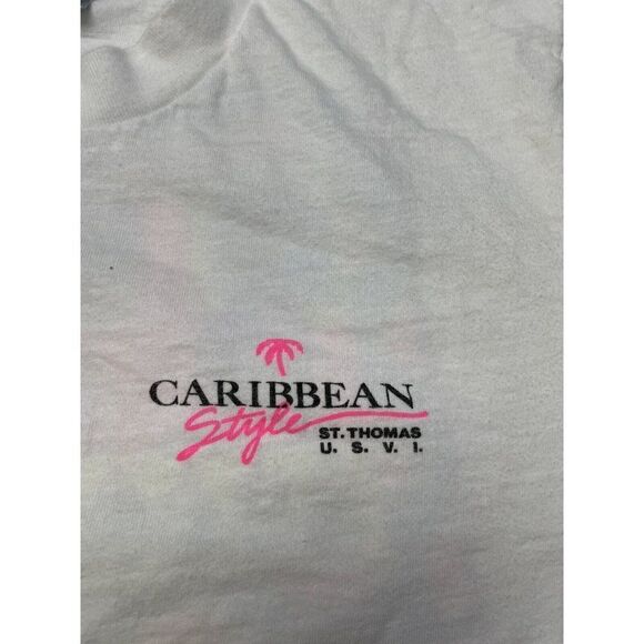 VINTAGE Caribbean Style 1989 Graphic T-shirt Men Large Art USA 80s Single Stitch - Picture 6 of 11